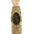 A Spanish late 17th / early 18th century carved wood, polychrome and al estofado decorated hand reliquary
