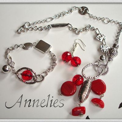 Parure rouge 