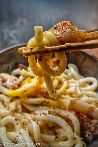 Udon alla carbonara au miso