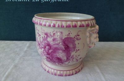 Cache-pot de style empire en porcelaine de Couleuvre