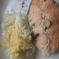 Darne de saumon et sa sauce au beurre blanc
