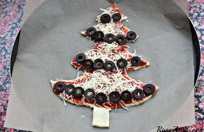 Pizza sapin de Noël