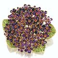 Amethyst, ruby and garnet 'Violet' brooch, René Boivin, circa 1950
