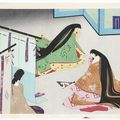 Masao Ebina 海老名昌雄 . Chapitre 36- KASHIWAGI .  The Tale of Genji . 1953