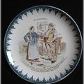 N°804-ASSIETTE LES CANDIDAT-TERRE DE FER-ANCIENNE