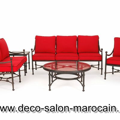 Salon marocain fer forgé style moderne