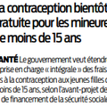 Prise en charge intégrale des frais liés à la contraception aux jeunes filles de - de 15 ans
