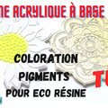 ECO RESIN Résine acrylique TUTO dessous de verre Coloration colorants et pigments colorés