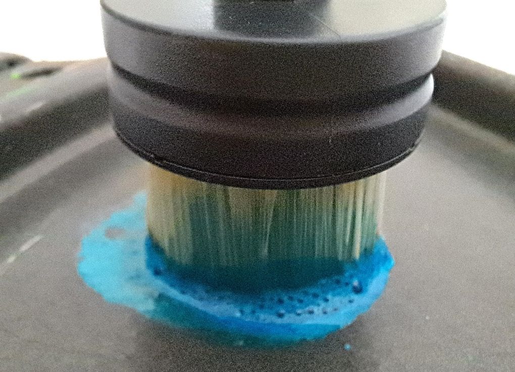 Avec l'encre "Multinacré" (Bleu)