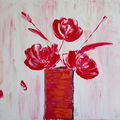 Poppy vase (peinture acrylique)