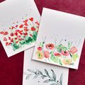 CARTES AQUARELLE FLEURS