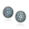 A pair of gem-set 'shield' earrings, by JAR