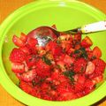 Fraises au poivre long et au basilic