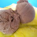 Rondelles d'Ananas à la Cardamome et sa boule de glace Chocolat