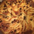 Tarte aux pommes et aux raisins