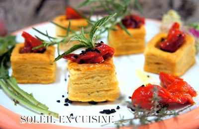 Mini bouchées feuilletées aux poivrons