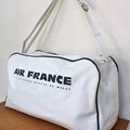 Vintage ... SAC DE VOYAGE Air France * Blanc