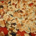 Crumble tomates/aubergines