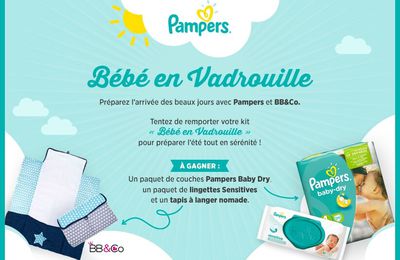 Gagnez avec PetitPotBebe, Pampers et BB&CO un kit bébé en vadrouille