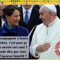 SEGOLENE RECOIT LE PAPE SUR LE SOL FRANCAIS A STRASBOURG 