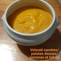 Velouté patates douces / carottes / pommes et coco