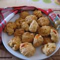 Petits sablés tomate/chèvre/curry pour un apéro relevé, olé!