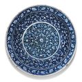 A highly important blue and white Iznik pottery charger, Turkey, circa 1480