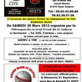 menu du 30 et 31 Mars 