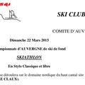 Skiathlon des Championnats d'Auvergne 