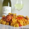 Risotto au safran, poivron et chorizo