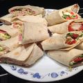 Wraps de jambon et poulet