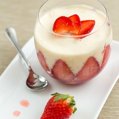 Verrine fraises et sa crème au mascarpone