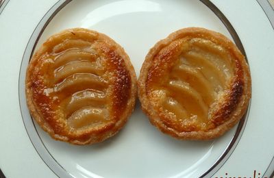 Amandines aux poires (tartes à la frangipane et aux poires) d'Annaelle