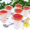 Duo tarama et pamplemousse rose en verrine