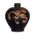 A russet-painted black-glazed meiping, Song dynasty (960-1279)