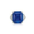 An important 21.06 carats Burma octagonal step-cut sapphire and diamond ring, by Cartier