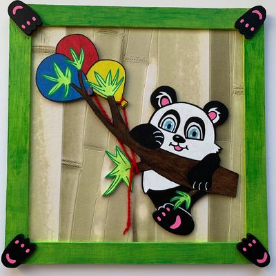 Cadre panda relief
