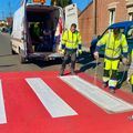 SYMPHONIE EN ROUGE ET BLANC POUR LES PASSAGES PROTÉGÉS.