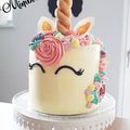 Mon Gâteau Licorne pour l'anniversaire de ma grande minibout