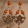 Boucles d'oreilles suspension courte fleurette