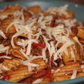 RIGATONI AUX LEGUMES ET BOEUF HACHE