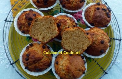 Muffins au beurre de cacahuètes crunchy