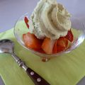 Fraises et chantilly au basilic