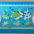 kirigami tortue , la mer 