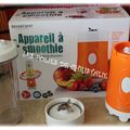 Smoothie pomme, banane framboises
