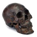 Life cast bronze human skull, 19th century