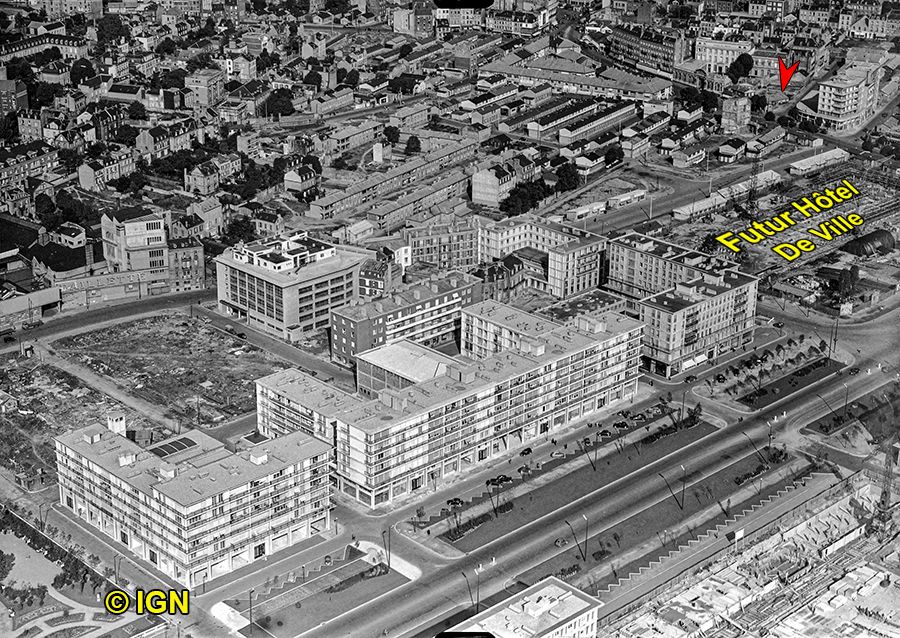 Le Havre 1944-1945 provisoire sinistré guerre baraquement.