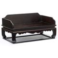 A carved zitan 'couch-bed' stand, Qing dynasty