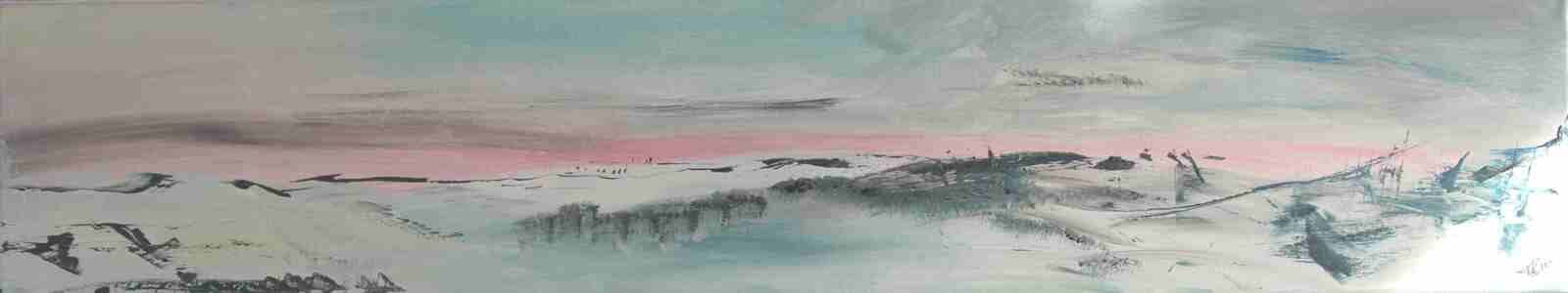 Nouvelle neige- acryl 2017- 100 X20cm- (n°112),
