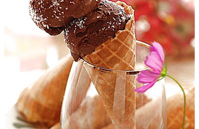 Glace chocolat 3 ingrédients, sans sorbetière et sans sucres rajoutés.......